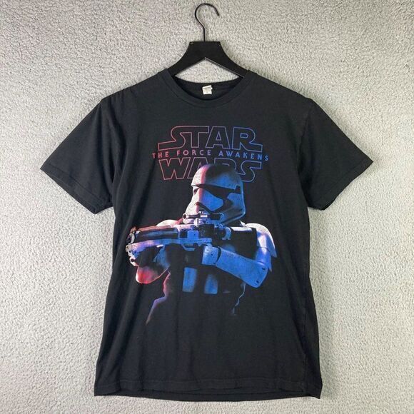 Force Awakens Star Wars‎ T-Shirt Mens Size Medium Stormtrooper Graphic Tee Black - Picture 3 of 11
